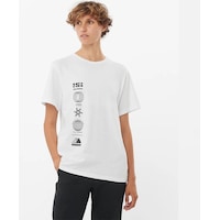 Salomon Logo Combo Ss Tee W Whıte// T-shırt Lc2233000 001 Salomon Logo Combo Ss Tee W Whıte// T-shırt Lc2233000 001