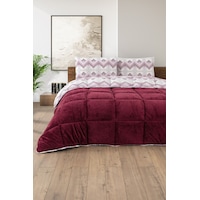 Battal Wellsoft Yorgan Çift Taraflı Yastık Kılıflı 215x235 Cm Bordo Battal Wellsoft Yorgan Çift Taraflı Yastık Kılıflı 215x235 Cm Bordo