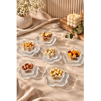 6 Kişilik 12 Parça Lotus Çiçek Model Cam Çerezlik Kase Seti Sunum Kasesi Tabağı Tabak Şeffaf 6 Kişilik 12 Parça Lotus Çiçek Model Cam Çerezlik Kase Seti Sunum Kasesi Tabağı Tabak Şeffaf