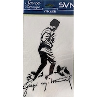 Atatürk Silüet Folyo Yapışkanlı Sticker - 2 Adet