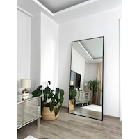 Effe Siyah Metal Çerçeveli 180x80 Cm Boy Aynası