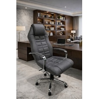 Noyan Yönetici Ofis Koltuğu Lüks Büro Koltuğu Ergonomik Yatar Mekanizmalı Deri Antrasit Renk Gri Noyan Yönetici Ofis Koltuğu Lüks Büro Koltuğu Ergonomik Yatar Mekanizmalı Deri Antrasit Renk Gri