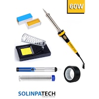 Solinpatech 60w Profesyonel Yüksek Sıcaklığa Dayanıklı Resistörlü Kalem Havya Stand Pasta Lehim Bant Pompa Lehim Makinesi Ful Set Solinpatech 60w Profesyonel Yüksek Sıcaklığa Dayanıklı Resistörlü Kalem Havya Stand Pasta Lehim Bant Pompa Lehim Makinesi Ful Set
