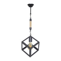 Halatlı Rustik Retro Küp Model Metal Siyah Sarkıt Avize 17 Halatlı Rustik Retro Küp Model Metal Siyah Sarkıt Avize 17