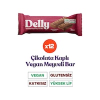 Delly Çikolata Kaplı Yer Fıstıklı Vişneli Meyveli Bar 12 x 35 G Delly Çikolata Kaplı Yer Fıstıklı Vişneli Meyveli Bar 12 x 35 G