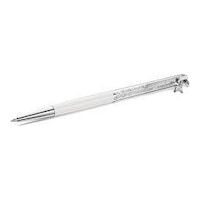 5717136 Crystalline Silk Bollpoint Pen, White, White Locguered Chrome Plated Metalik 5717136 Crystalline Silk Bollpoint Pen, White, White Locguered Chrome Plated Metalik