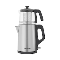 Grundig TM 2522 IC 1.7 L Cam Çelik Süzgeçli Çay Makinesi Grundig TM 2522 IC 1.7 L Cam Çelik Süzgeçli Çay Makinesi