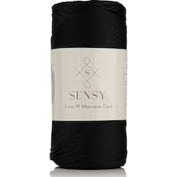 Sensy 2 Mm - 200 Gr Polyester Makrome Ipi Siyah 230 M Polyester Makrome Ip Supla Ip Ve Çanta Ipliği Sensy 2 Mm - 200 Gr Polyester Makrome Ipi Siyah 230 M Polyester Makrome Ip Supla Ip Ve Çanta Ipliği