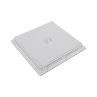 30X30 Rögar Kapağı - Çerçeve + Düz Kapak Gri