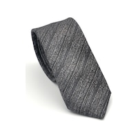 Gaffy Gri Kırcıllı Desenli Füme Dokuma Kumaş Mendilli Slim Fit Kravat // Sdk-2501-3 Füme Gaffy Gri Kırcıllı Desenli Füme Dokuma Kumaş Mendilli Slim Fit Kravat // Sdk-2501-3 Füme