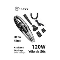 Enraco R-6053 Kablosuz Güçlü El Araç Ev Süpürgesi 120w Yüksek Güç İle Temizlik Enraco R-6053 Kablosuz Güçlü El Araç Ev Süpürgesi 120w Yüksek Güç İle Temizlik