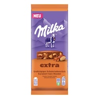 Milka Extra Chunky Caramel Salted Almond Chocolate 190g Milka Extra Chunky Caramel Salted Almond Chocolate 190g