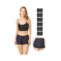 Cottonhill Basic Lazer Kesim Dikişsiz Kadın Boxer Külot 6'lı Paket Renkli-4 Çok Renkli Cottonhill Basic Lazer Kesim Dikişsiz Kadın Boxer Külot 6'lı Paket Renkli-4 Çok Renkli