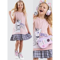 Unicorn Rock Kız Çocuk Ekose Elbise Unicorn Rock Kız Çocuk Ekose Elbise