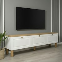Zenith Membran Mdf Kapaklı Modern Tv Ünitesi - Beyaz Beyaz Zenith Membran Mdf Kapaklı Modern Tv Ünitesi - Beyaz Beyaz
