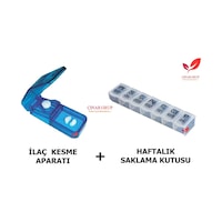 Hap Tablet Kesici. Kesme Makinesi ve Haftalık Saklama Kutusu Hap Tablet Kesici. Kesme Makinesi ve Haftalık Saklama Kutusu