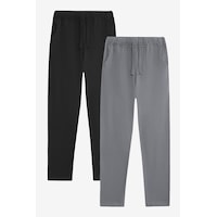 Elemge %100 Pamuk 2'li Süprem Erkek Pijama Altı Compact Penye Rahat Kalıp Cepli Ipli Terletmez Siyah - Gri Elemge %100 Pamuk 2'li Süprem Erkek Pijama Altı Compact Penye Rahat Kalıp Cepli Ipli Terletmez Siyah - Gri