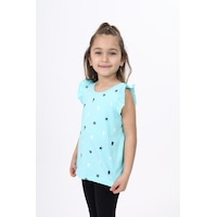 Toontoy Kids Toontoy Kız Çocuk Baskılı Atlet Su Yeşili Toontoy Kids Toontoy Kız Çocuk Baskılı Atlet Su Yeşili