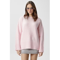 Ritnice Kadın Homy Yumuşacık Bisiklet Yaka Soft Pembe Oversize Triko Kazak Softpembe Ritnice Kadın Homy Yumuşacık Bisiklet Yaka Soft Pembe Oversize Triko Kazak Softpembe