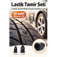 Lastik Tamir Vidası Dubleks Oto Tamir Seti Kiti 10 Adet Kauçuk Vida Lastik Tamir Vidası Dubleks Oto Tamir Seti Kiti 10 Adet Kauçuk Vida