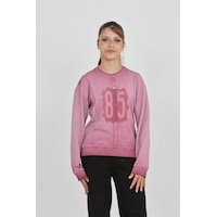 Toontoy Kız Çocuk 85 Baskılı Sweatshirt Gülkurusu Toontoy Kız Çocuk 85 Baskılı Sweatshirt Gülkurusu