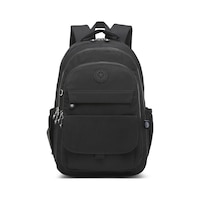 Büyük Boy Laptop Bölmeli Çok Cepli Su Geçirmez Krınkıl Kumaş Çanta Siyah Büyük Boy Laptop Bölmeli Çok Cepli Su Geçirmez Krınkıl Kumaş Çanta Siyah