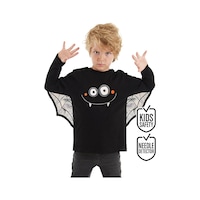 Erkek Çocuk Halloween Pamuklu Siyah Uzun Kollu T-Shirt 4-7 Yaş Erkek Çocuk Halloween Pamuklu Siyah Uzun Kollu T-Shirt 4-7 Yaş