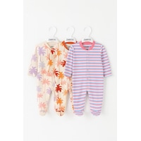 Toontoy Kids Toontoy Unisex Çok Desenli 3 Lü Patikli Tulum Pembe Toontoy Kids Toontoy Unisex Çok Desenli 3 Lü Patikli Tulum Pembe