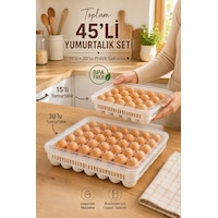 Porsima Peggy 45'li Yumurtalık Seti 15'li + 30'lu Yumurtalık, Buzdolabı Uyumlu Yumurta Saklama Kabı, Bpa İçermez, Kapaklı Yumurta Kutusu Yumurtalık Buzdolabı Organizeri Saklama Kabı Beyaz Porsima Peggy 45'li Yumurtalık Seti 15'li + 30'lu Yumurtalık, Buzdolabı Uyumlu Yumurta Saklama Kabı, Bpa İçermez, Kapaklı Yumurta Kutusu Yumurtalık Buzdolabı Organizeri Saklama Kabı Beyaz