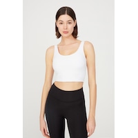 Los Ojos Beyaz Hafif Destekli Sırt Detaylı Kaplı Crop Top Büstiyer Cropped Beyaz Beyaz Los Ojos Beyaz Hafif Destekli Sırt Detaylı Kaplı Crop Top Büstiyer Cropped Beyaz Beyaz