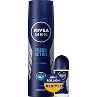 Nivea Men Fresh Active Hızlı Kuruma Erkek Sprey Deodorant 150 ML + Fresh Active Roll-On 25 ML Nivea Men Fresh Active Hızlı Kuruma Erkek Sprey Deodorant 150 ML + Fresh Active Roll-On 25 ML