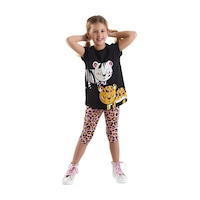 Denokids Mshb&g Leopar Ve Zebra Kız Çocuk Tunik Tayt Takım Çok Renkli Denokids Mshb&g Leopar Ve Zebra Kız Çocuk Tunik Tayt Takım Çok Renkli