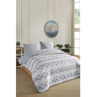 Tek Kişilik Desenli Kapitone Çift Taraflı Renkli Pike Yatak Örtüsü Takımı 160x230 Cm Çarşafsız Gri Tek Kişilik Desenli Kapitone Çift Taraflı Renkli Pike Yatak Örtüsü Takımı 160x230 Cm Çarşafsız Gri