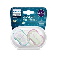 Philips Avent Ultra Air Night Karanlıkta Parlar Gece Emziği 0-6 Ay Kız Scf376/19 Philips Avent Ultra Air Night Karanlıkta Parlar Gece Emziği 0-6 Ay Kız Scf376/19
