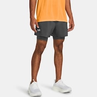 Under Armour Launch 5 2-ın-1 Erkek Şort 1382640-025 Gri Under Armour Launch 5 2-ın-1 Erkek Şort 1382640-025 Gri