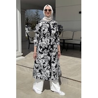 Rabia Şamlı Doğa Siyah Tunik Normal Rabia Şamlı Doğa Siyah Tunik Normal