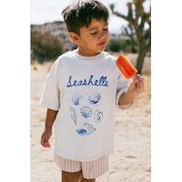 Monila Unisex Çocuk Pamuklu Bisiklet Yaka Baskılı T-shirt Beyaz Monila Unisex Çocuk Pamuklu Bisiklet Yaka Baskılı T-shirt Beyaz