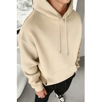 Tarz Cool Regular Kapüşonlu Sweatshirt Erkek Unisex 3 İplik Şardonlu %100 Pamuk Basic Hoodie Bebe Mavi Tarz Cool Regular Kapüşonlu Sweatshirt Erkek Unisex 3 İplik Şardonlu %100 Pamuk Basic Hoodie Bebe Mavi