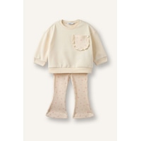 Defacto Bisiklet Yaka Sweatshirt Üst İspanyol Paça Tayt Alt 2li Takım Kız Bebek I3840a526wner233 Ekru-er233 Defacto Bisiklet Yaka Sweatshirt Üst İspanyol Paça Tayt Alt 2li Takım Kız Bebek I3840a526wner233 Ekru-er233
