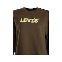 Levi's Erkek Oversize Sweatshirt - Günlük Kullanım - Rahat Kumaş Yeşil