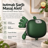 Isıtmalı Şarjlı Boyun Ve Omuz Masaj Aleti İnsan Eli Hissi Veren Yoğurmalı Masaj Cihazı Yeşil-1760 Gri Isıtmalı Şarjlı Boyun Ve Omuz Masaj Aleti İnsan Eli Hissi Veren Yoğurmalı Masaj Cihazı Yeşil-1760 Gri