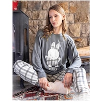 Aydoğan Kadın Bisiklet Yaka Termal Pijama Takımı 30062g- 1 Adet Gri Aydoğan Kadın Bisiklet Yaka Termal Pijama Takımı 30062g- 1 Adet Gri
