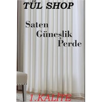 Güneşlik Saten Kalın Gramajlı Ütü İstemez Güneşlk Perde (402268212) Kırık Beyaz