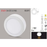 Cata Ct-5271 24 Watt Sıva Üstü Led Aramtür Yuvarlak (470950516)