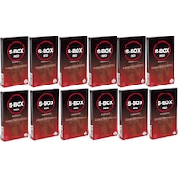 S-Box Red Kabartma Yüzeyli Prezervatif 12'li x 12 S-Box Red Kabartma Yüzeyli Prezervatif 12'li x 12
