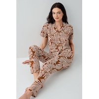 Arnetta Kadın Kahverengi Gömlek Pijama Takım Ar3607-s-v1 Kahverengi Arnetta Kadın Kahverengi Gömlek Pijama Takım Ar3607-s-v1 Kahverengi