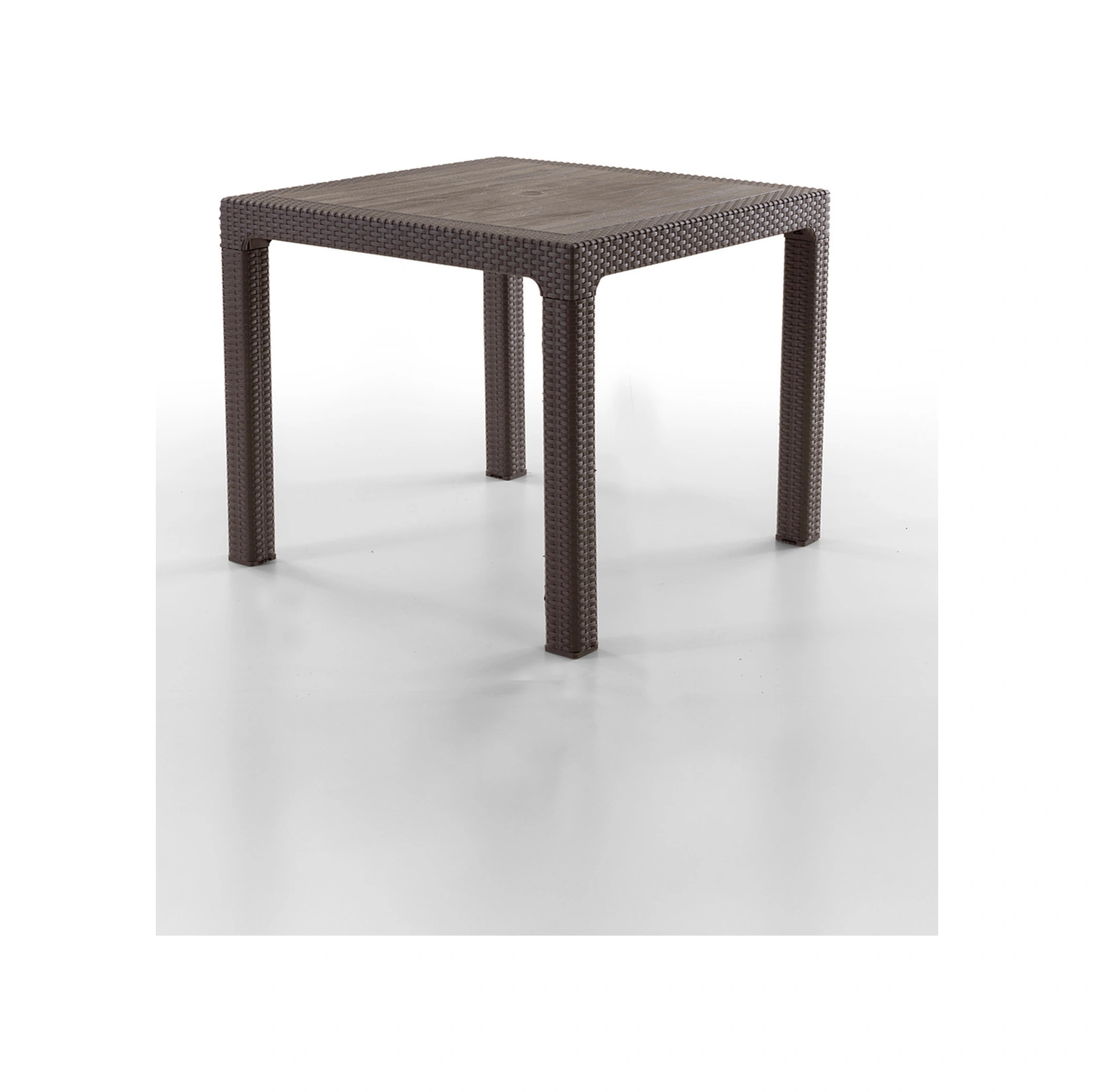 Rattan 90x90 Cm Masa Kahve Kahve Rattan 90x90 Cm Masa Kahve Kahve