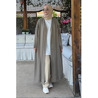 Rabia Şamlı Nazenin Kot Tencel Kap Vizon Normal Rabia Şamlı Nazenin Kot Tencel Kap Vizon Normal