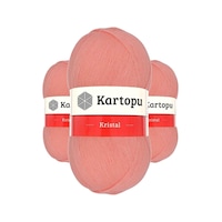 Kartopu 3 Adet Kristal Çift Katlı El Örgü Lif Ipi Koyu Somon K1217 Kartopu 3 Adet Kristal Çift Katlı El Örgü Lif Ipi Koyu Somon K1217