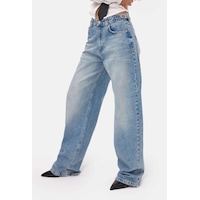 it's basic Kadın Açık Kot 4s6-32 Süper Baggy Fit Denim Jean Açık Kot Rengi it's basic Kadın Açık Kot 4s6-32 Süper Baggy Fit Denim Jean Açık Kot Rengi